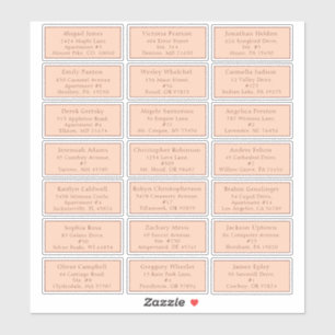 Peach Vintage Fall Baby Shower Guest Address