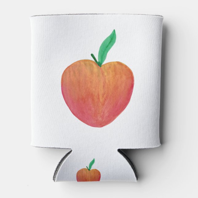 Peach Watercolor Can Cooler (Front)