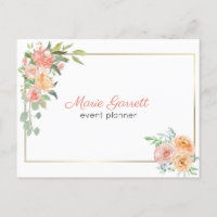 Peach Watercolor Flowers