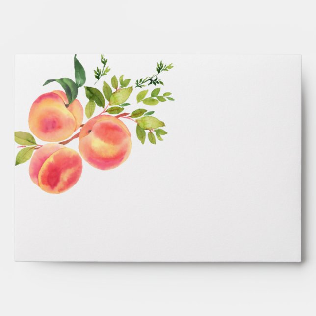 Peach Watercolor Invitation Envelope (Front)