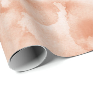 Peach Watercolor Wrapping Paper