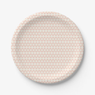 Peach Wave Paper Plate