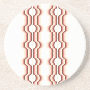 Peach Wave Symmetry Coaster