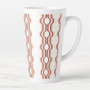 Peach Wave Symmetry Latte Mug