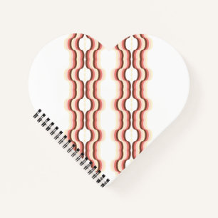 Peach Wave Symmetry Notebook