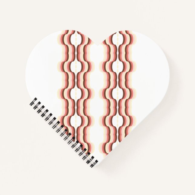 Peach Wave Symmetry Notebook (Front)