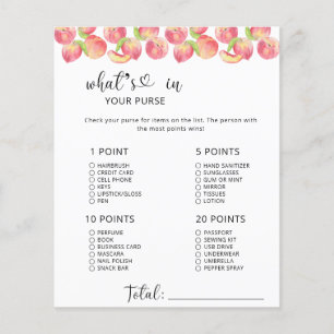 Peach Whats in your purse game