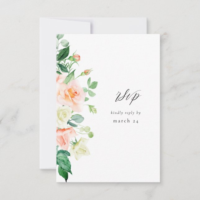 Peach & White Floral w Meal RSVP V3 (Front)