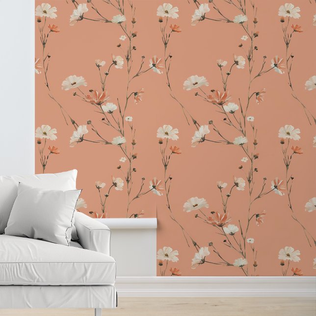 Peach white Flowers Floral  Wallpaper (Creator Uploaded)
