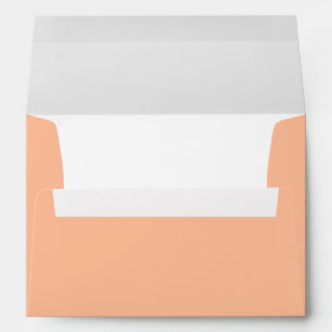 Peach White Wedding Modern Minimalist Contemporary Envelope