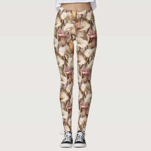 Peach Workout Calla lilies Aesthetic Gifts For Leggings