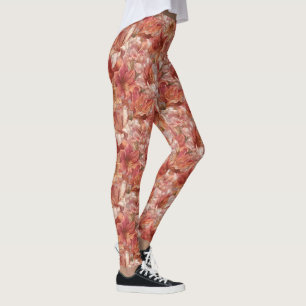 Peach Yoga Amaryllis Charm Christmas Gifts For Mum Leggings