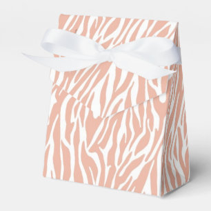 Peach Zebra Print Favour Box