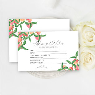 Peaches - advice and wishes bridal shower stationery