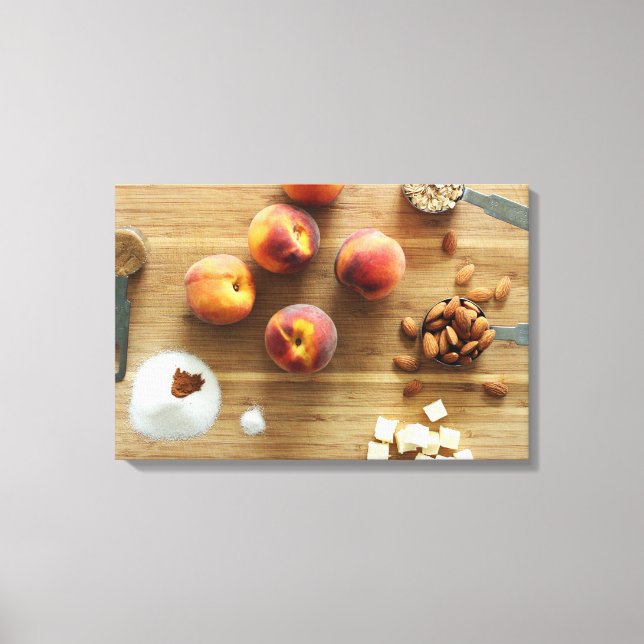 Peaches and Almonds Wrapped Canvas (Front)