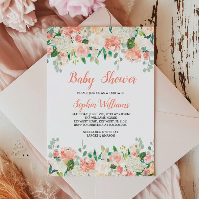 Peaches And Cream Baby Shower Invitation (Creator Uploaded)