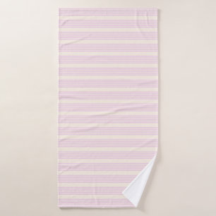 Peaches and cream five stripes pattern bath towel
