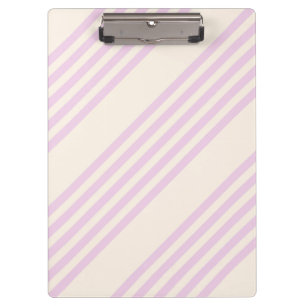 Peaches and cream five stripes pattern clipboard