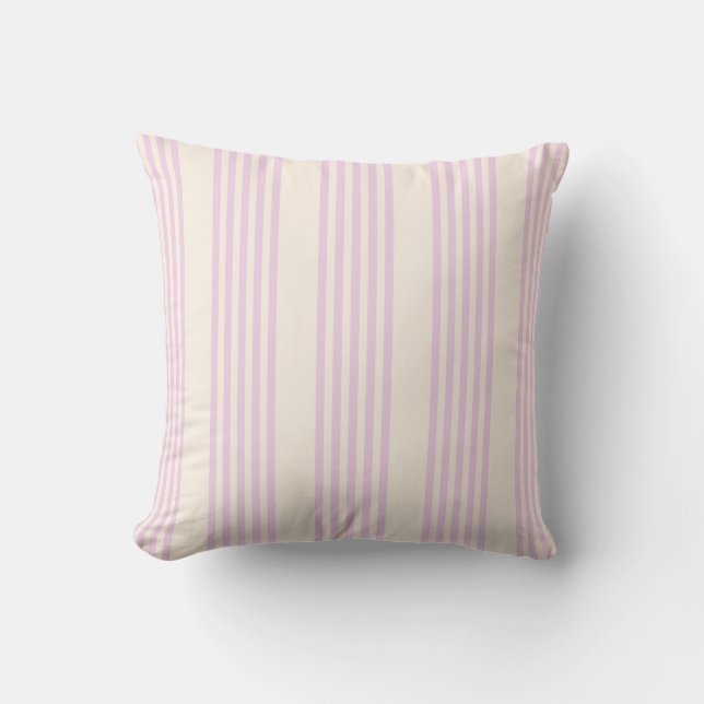 Peaches and cream five stripes pattern cushion (Front)