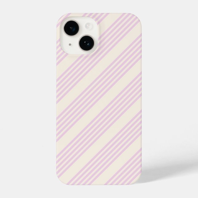 Peaches and cream five stripes pattern iPhone case (Back)