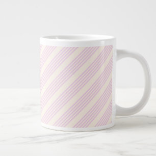 Peaches and cream five stripes pattern large coffee mug