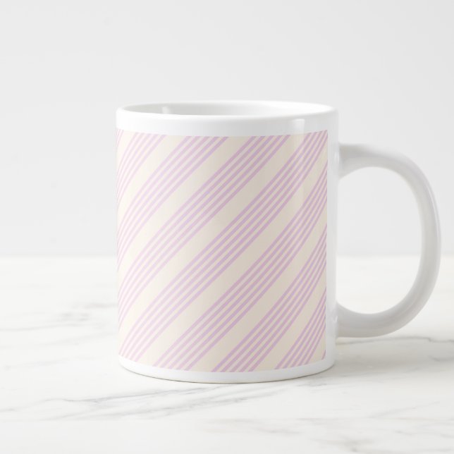 Peaches and cream five stripes pattern large coffee mug (Right)