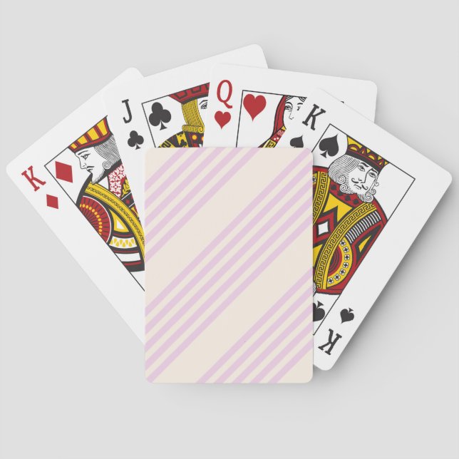 Peaches and cream five stripes pattern playing cards (Back)
