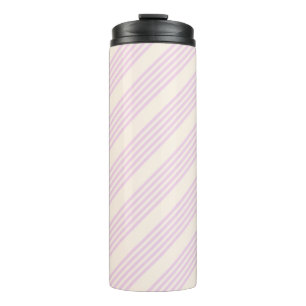 Peaches and cream five stripes pattern thermal tumbler
