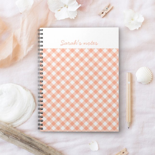 Peaches and Cream personalised notebook (Peaches and Cream customisable notebook)