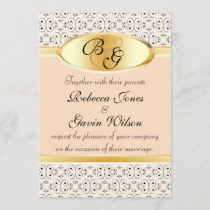Peaches and Cream Wedding Collection Invitation