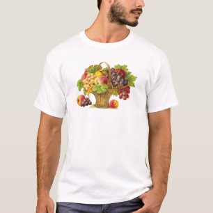 Peaches and Fruits Basket - Vintage Art T-Shirt