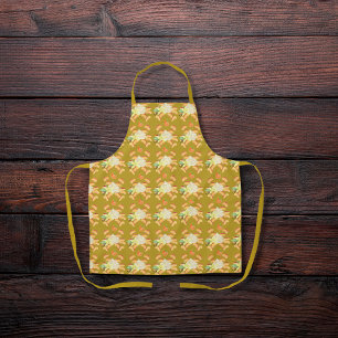 Peaches and ice cream gold apron