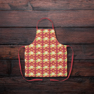 Peaches and ice cream red apron