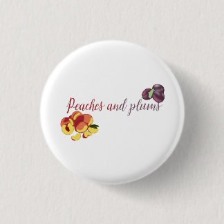 Peaches and Plums 3 Cm Round Badge