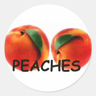 Peaches are Delicious Classic Round Sticker