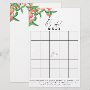 Peaches - Bridal shower bingo game