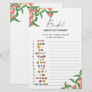 Peaches - bridal shower emoji pictionary game