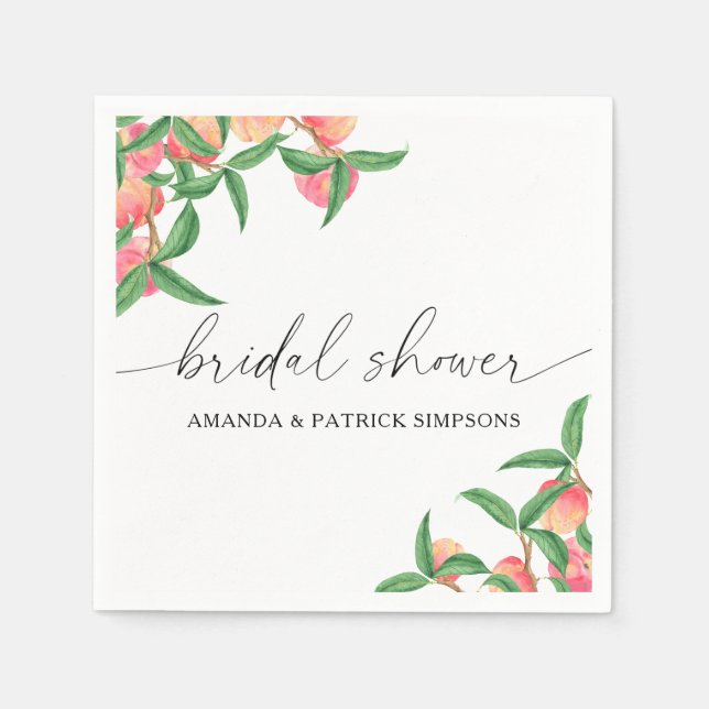 Peaches - Bridal shower Napkin (Front)