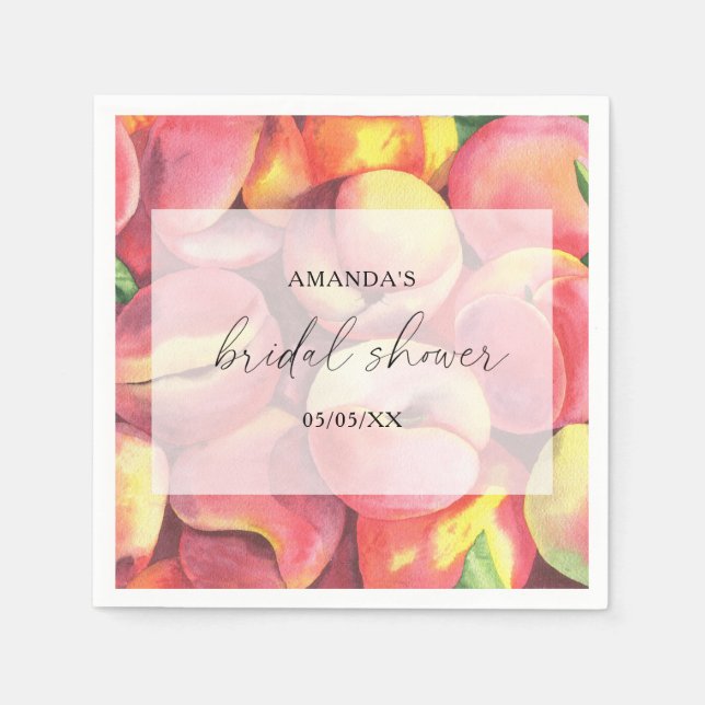 Peaches - Bridal shower Napkin (Front)