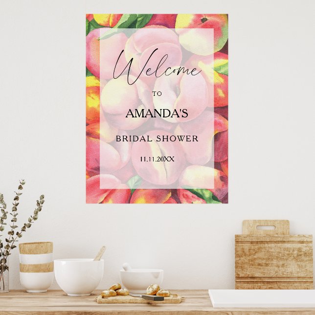 Peaches - bridal shower welcome sign (Kitchen)