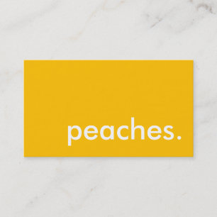 peaches. business card