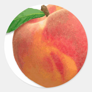 peaches classic round sticker