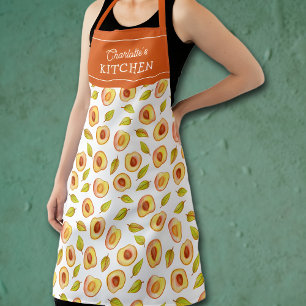 Peaches Custom Kitchen Fruit Unisex  Apron