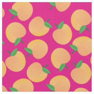 Peaches Cute Kids Baby Nursery Fruit Pink Girls Fabric