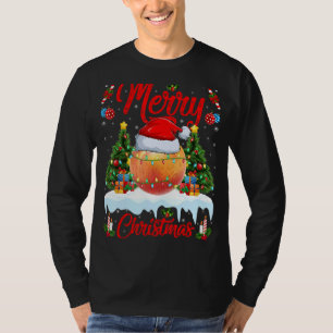 Peaches Fruit Lights Xmas Tree Santa Peaches Chris T-Shirt