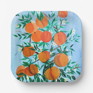 Peaches Galore Paper Plate