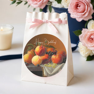 Peaches, Grapes, and Apples Classic Round Sticker