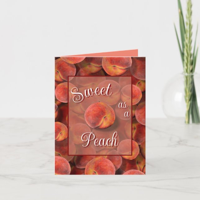 Peaches Greeting Card (Front)