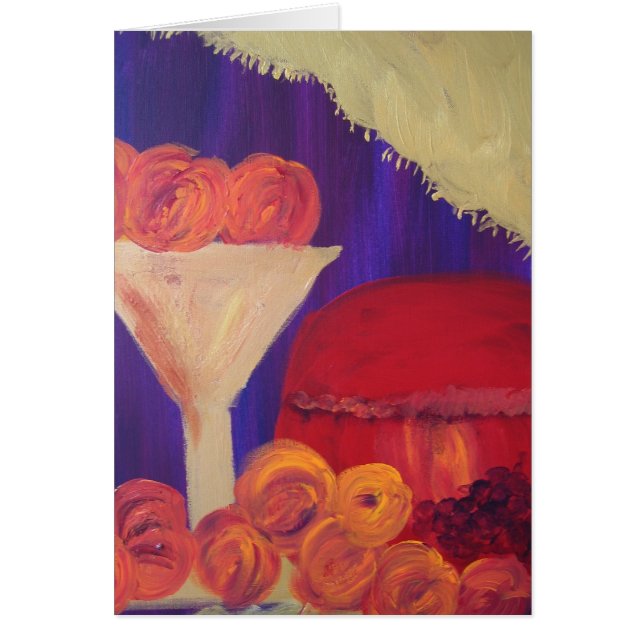 peaches in a glass still life (Front)