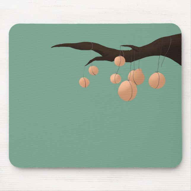 Peaches in a tree. mouse mat (Front)